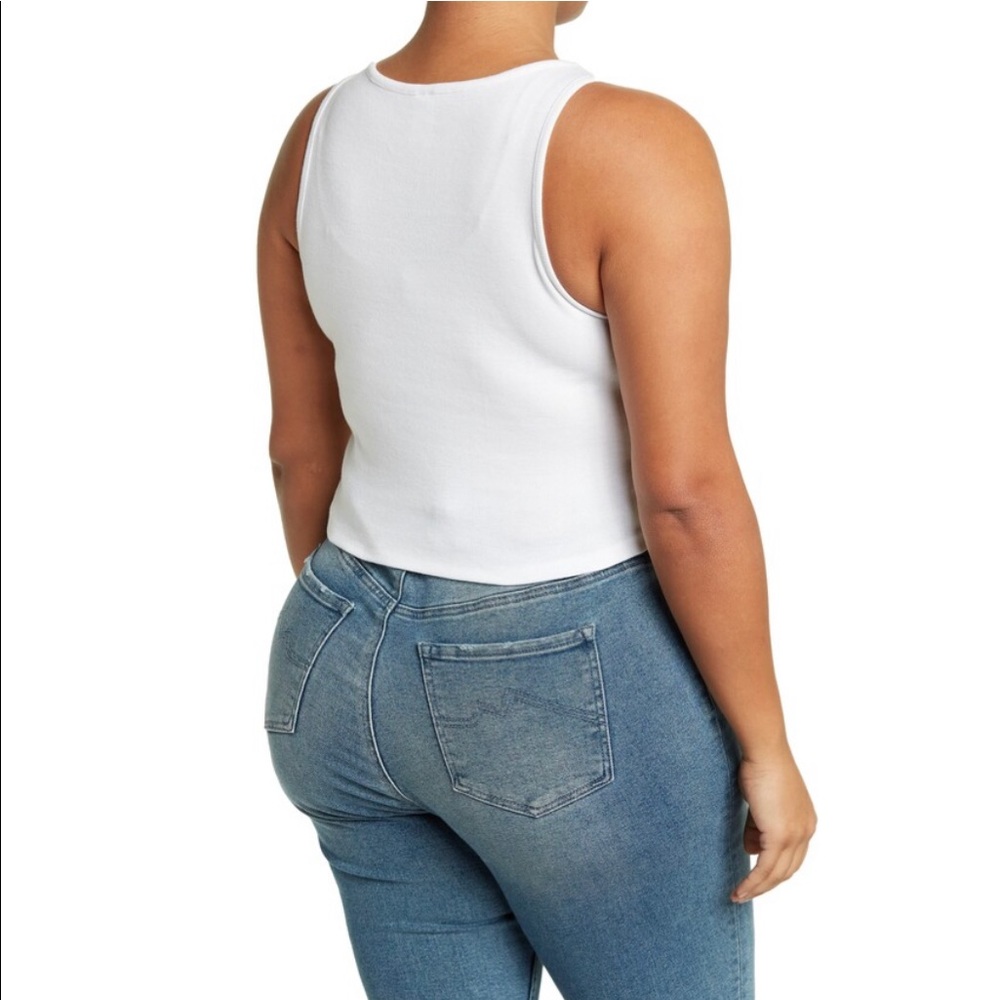 Abound Cutout Cropped Rib Tank - Picture 2 of 2